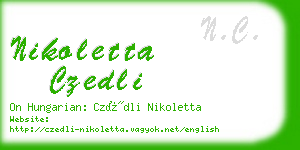 nikoletta czedli business card